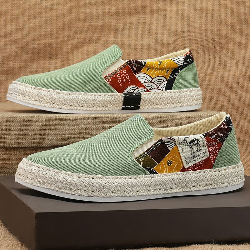 Damen Slip-On Schuhe mit buntem Design und rutschfester Sohle