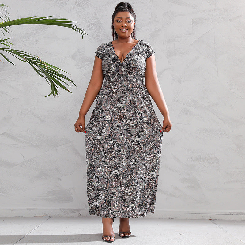Damen Maxikleid mit floralen Mustern R&B