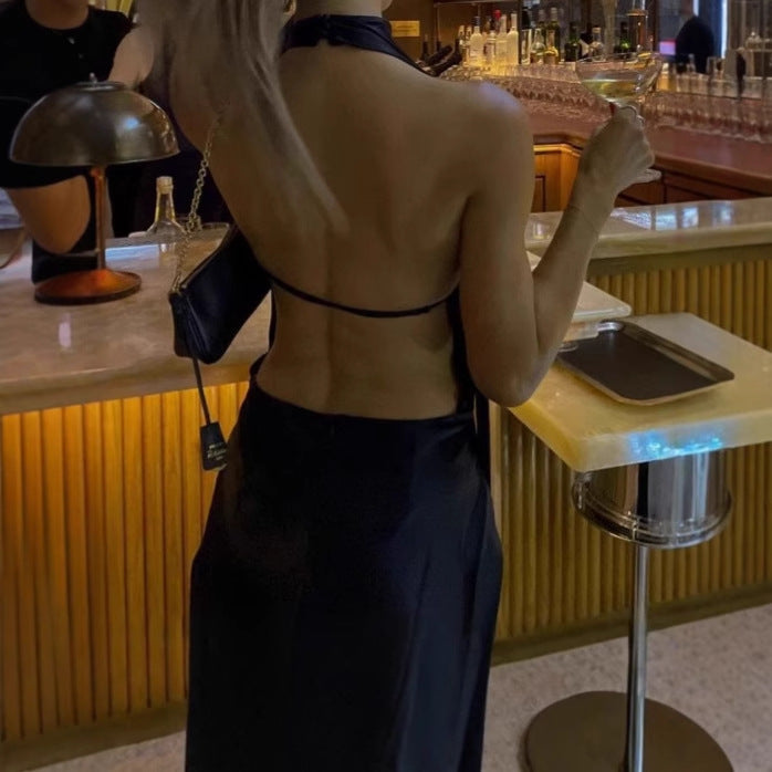 Damen Elegantes Maxikleid mit schulterfreiem Design und tiefer Rückenöffnung R&B