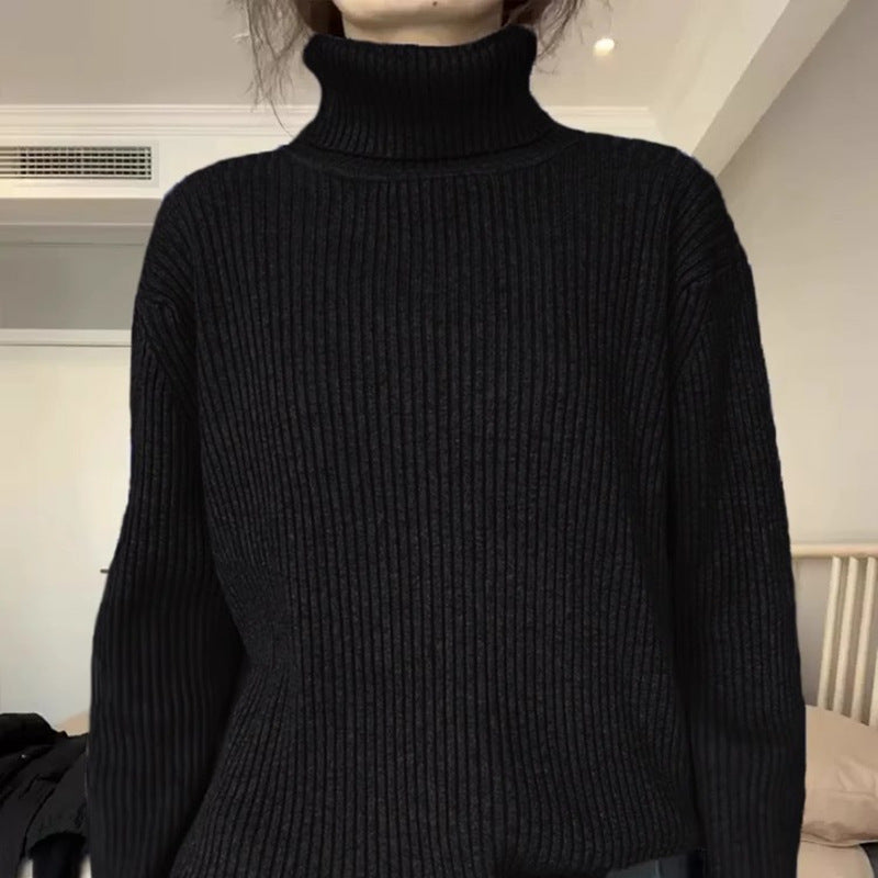 Damen Modischer Rollkragenpullover aus weichem Strick R&B