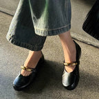 Damen Elegante und komfortable Ballerinas mit modischem Riemchen R&B