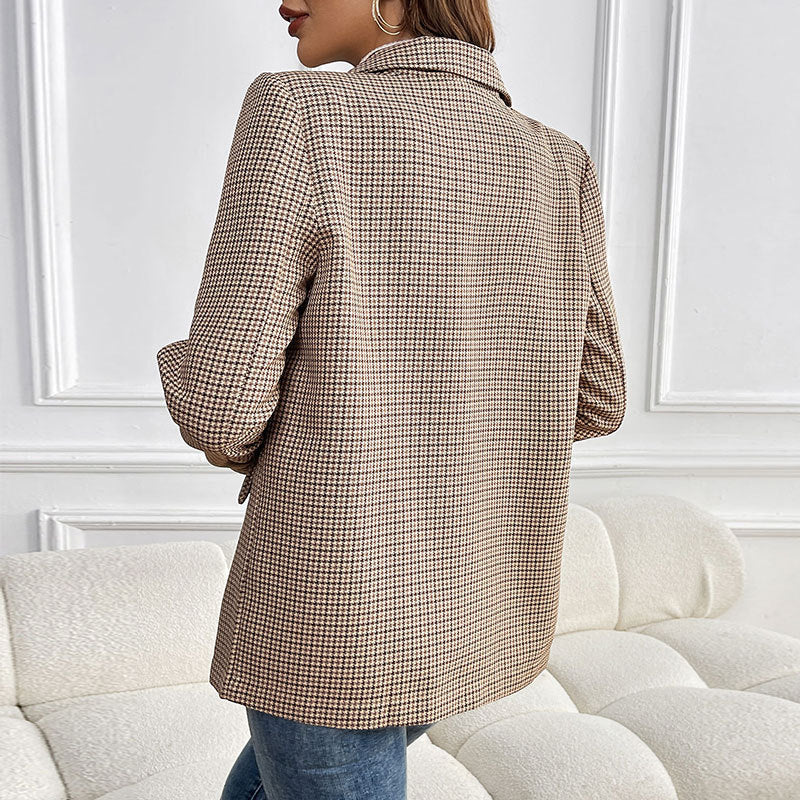 Damen Blazer im klassischen Karomuster mit dezentem Schnitt R&B
