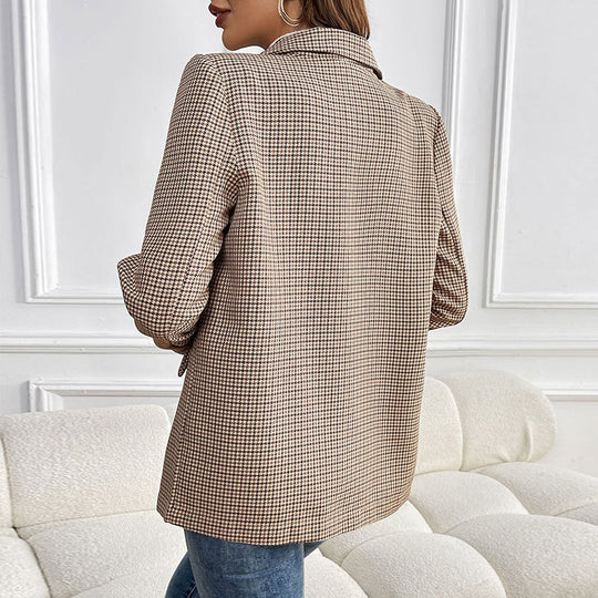 Damen Blazer im klassischen Karomuster mit dezentem Schnitt R&B