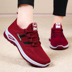 Damen Sportliche Lauf- und Freizeitsneakers mit dämpfender Sohle und atmungsaktivem Mesh-Obermaterial R&B
