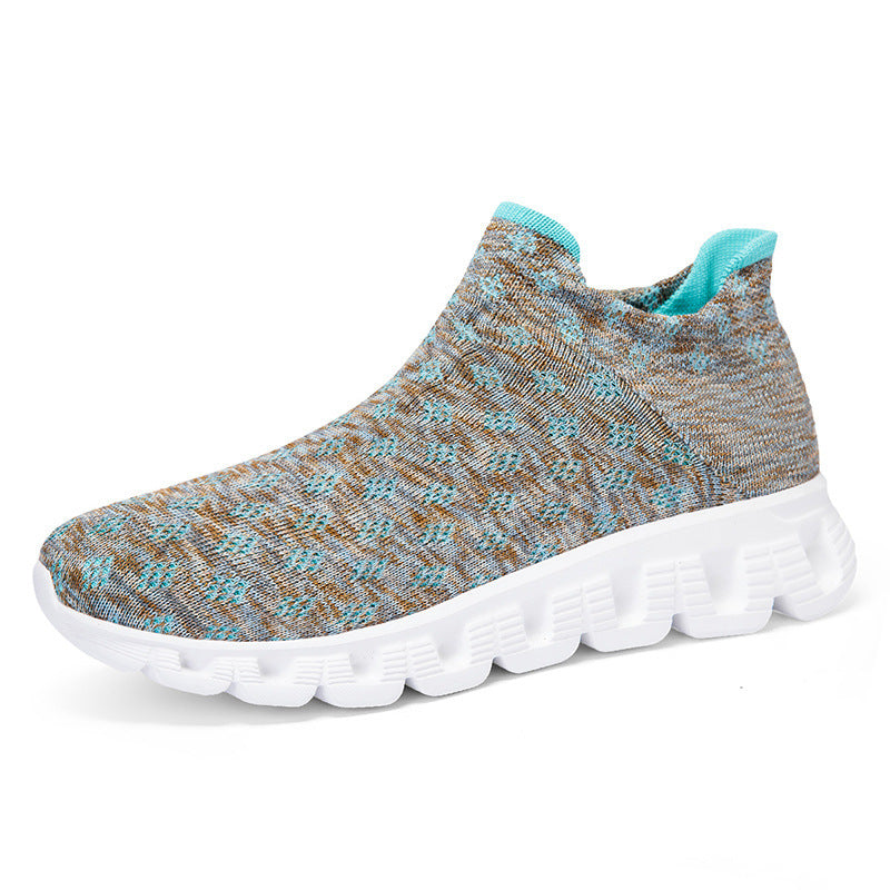 Damen Sportliche Stricksneaker mit rutschfester Sohle und elastischem Schaft R&B