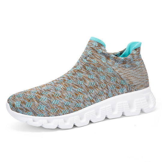 Damen Sportliche Stricksneaker mit rutschfester Sohle und elastischem Schaft R&B