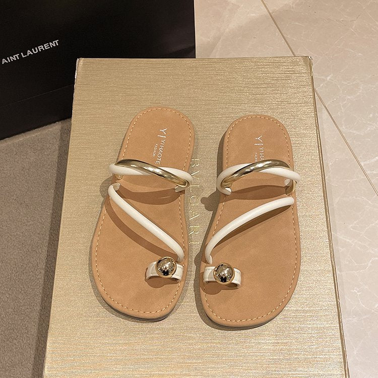 Damen elegante Riemensandalen mit zierlichen Akzenten R&B