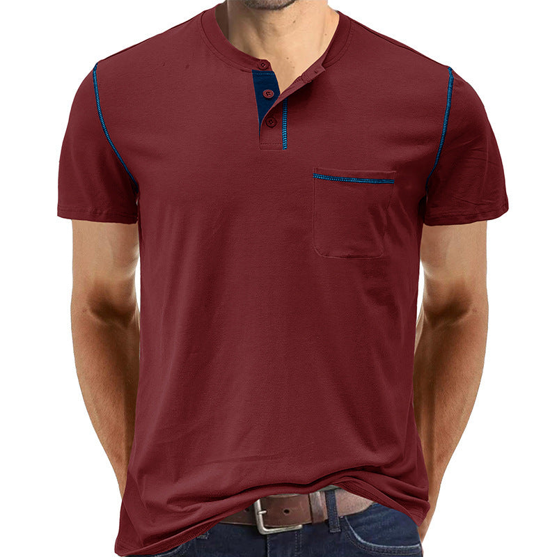 R&B | Kurzärmeliges Henley-Hemd