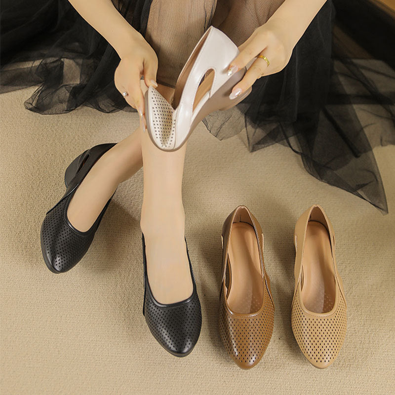 Damen Sling-Pumps mit atmungsaktivem Lochmuster
