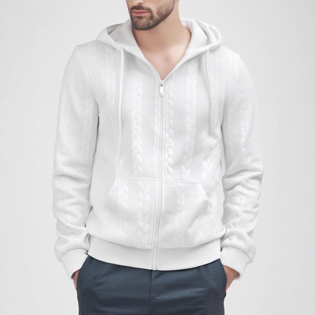 Herren Strickjacke mit Kapuze R&B