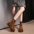 Damen modische Ankle Boots aus hochwertigem Wildleder R&B