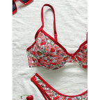 Damen Triangel-Bikini-Set mit floralem Muster und komfortablem Schnitt R&B