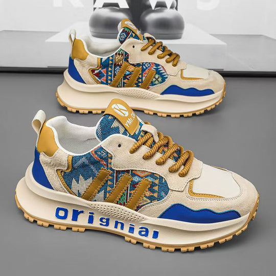 Damen Bequeme und modische Sneakers mit farbiger Stickerei R&B