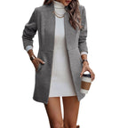 Damen Eleganter Longblazer mit praktischen Taschen und modischem Schnitt R&B