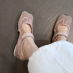 Damen Halbschuhe mit dekorativem Riemen und ergonomischer Sohle R&B