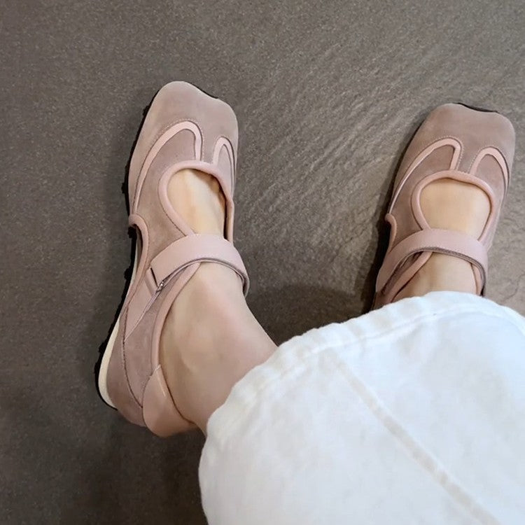 Damen Halbschuhe mit dekorativem Riemen und ergonomischer Sohle R&B