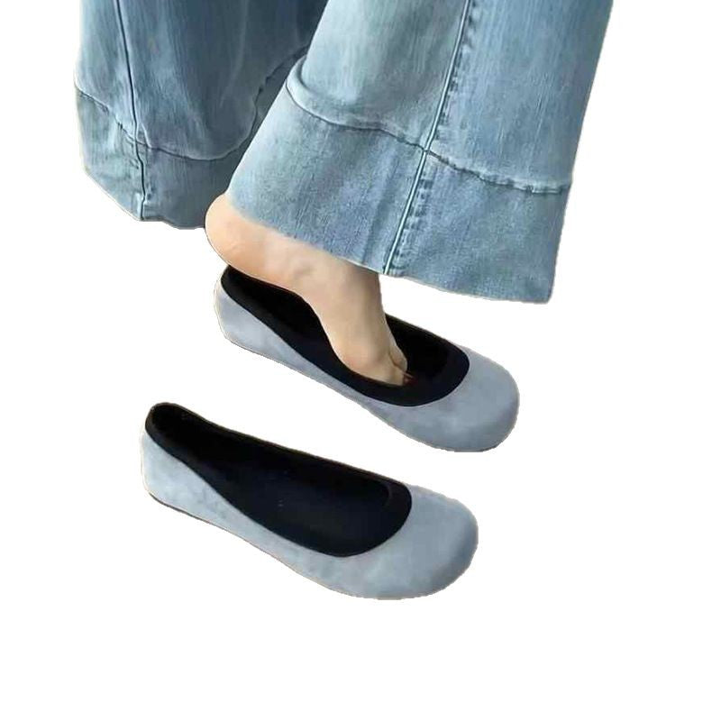 Damen Ballerinas mit modischem Leopardenmuster und bequemer Sohle R&B