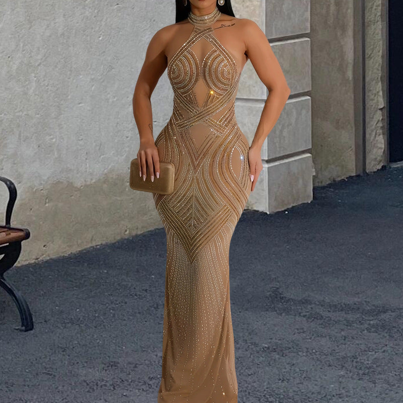 Damen Abendkleid mit funkelndem Paillettendesign und figurbetonender Silhouette R&B
