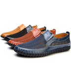 Damen Atmungsaktive Slipper aus weichem Leder mit flexiblem SohlenDesign