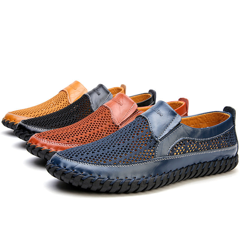 Damen Atmungsaktive Slipper aus weichem Leder mit flexiblem SohlenDesign