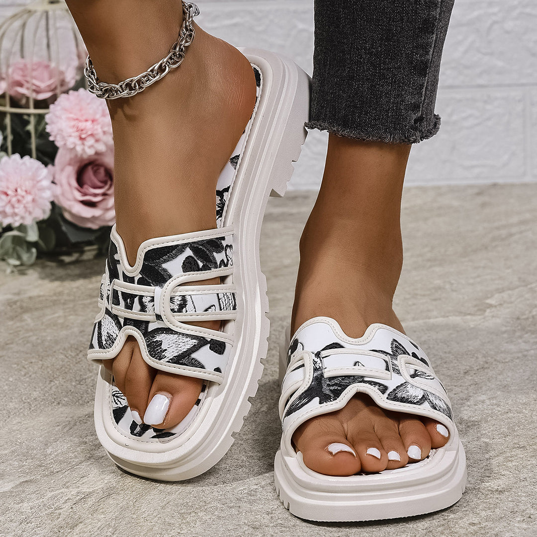 Damen Bequeme Badeschlappen mit modischem Design R&B