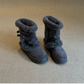 Damen modische Winterstiefel mit kuscheligem Kunstfell und praktischem Doppelriemen R&B