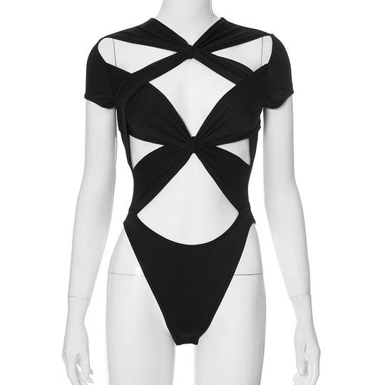 Damen Cut-Out Crop-Top R&B