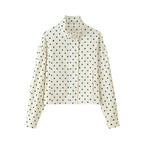 Damen cropped Steppjacke mit modernem Polka-Dots-Design R&B