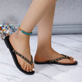 Damen Zehentrenner-Sandalen mit modischem Kettendetail R&B