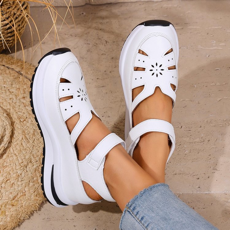 Damen Komfort-Sandalen mit verstellbarem Riemen und rutschfester Sohle R&B