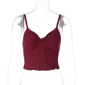 Damen Elegantes Spaghetti-Top mit verführerischer Drapierung R&B