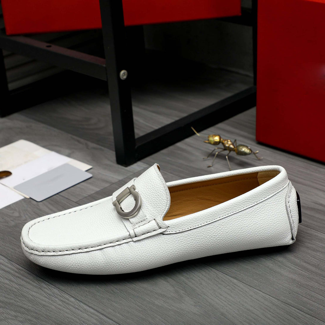 Damen Mokassins aus feinem Leder mit eleganter Applikation R&B
