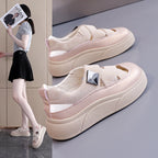 Damen modische Sneakers mit innovativem Kreuzband-Design und dämpfender Sohle R&B