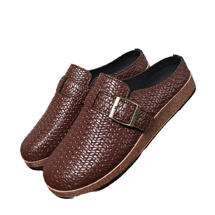 Damen Komfortable Clogs mit trendiger Schnallenapplikation R&B
