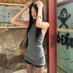 Damen Hochgeschlossenes Stricktop im figurbetonten Design R&B