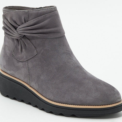 Damen Wedge-Stiefeletten mit geschmackvollem Falten-Design und rutschfester Sohle R&B