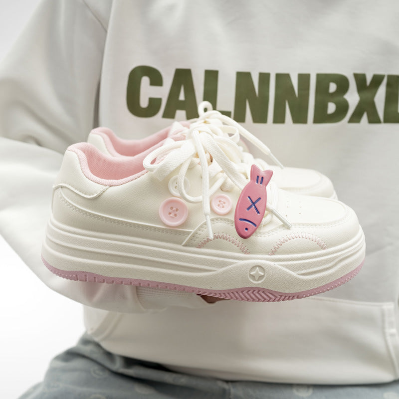 Damen Sneakers mit einzigartigem Fisch-Design und gepolstertem Komfort
