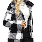 Damen Kuschelige Fleecejacke mit individuellen Karomuster R&B