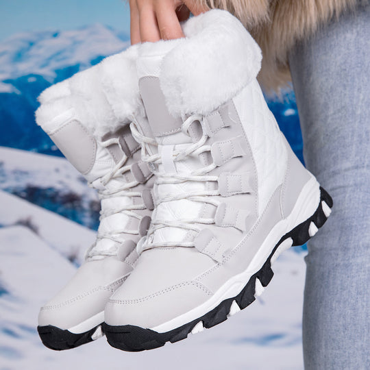 Damen Heizbare Winterstiefel mit rutschfester Sohle und isolierender Fütterung R&B