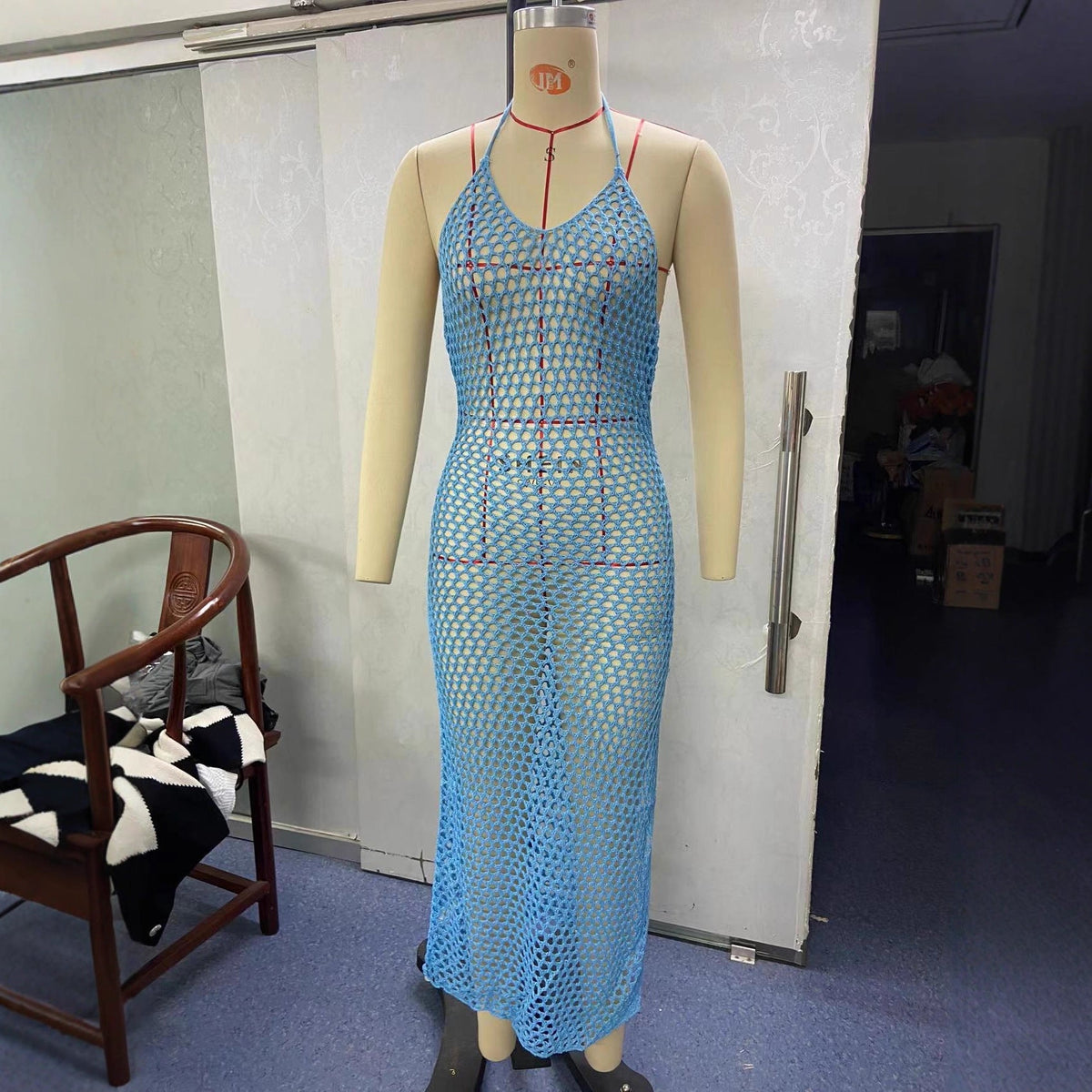 Damen Netzkleid im stylischen figurbetonten Design R&B
