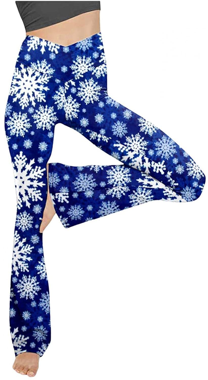 Damen Bootcut Yoga-Hose aus elastischem Material mit hohem Bund R&B