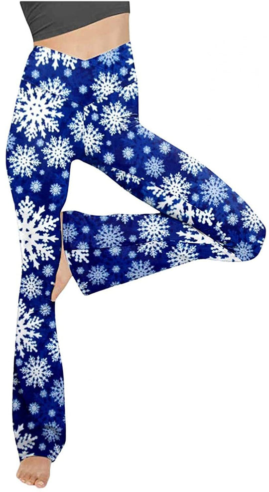 Damen Bootcut Yoga-Hose aus elastischem Material mit hohem Bund R&B