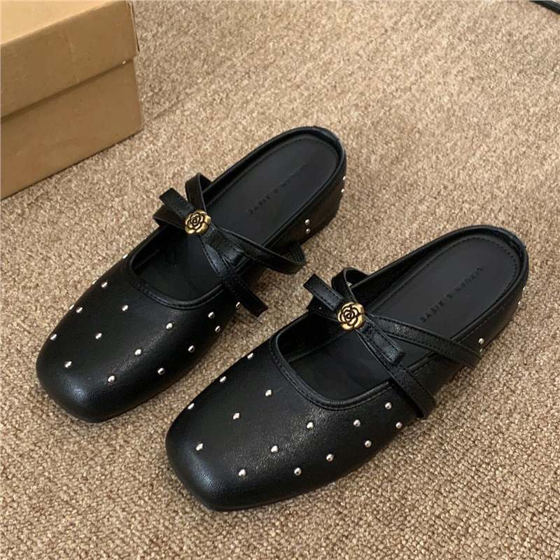 Damen elegante Ballerinas mit zierlicher Schleifenverzierung und funkelnden Akzenten R&B