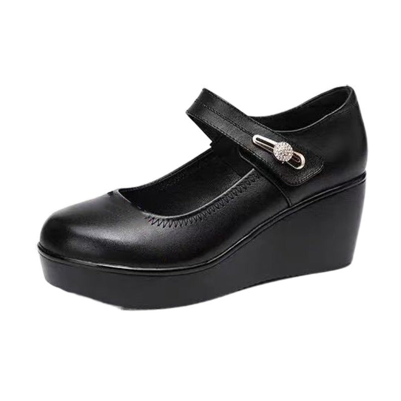 Damen Elegante Plateauschuhe mit modischem Riemen und luxuriösem Absatz R&B