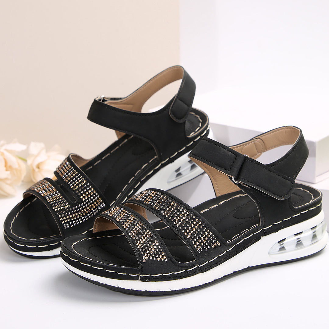 Damen bequeme Sandalen mit glitzernden Akzenten R&B