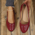 Damen Komfortable Wedge-Pantoletten mit elegantem Kunstleder-Obermaterial