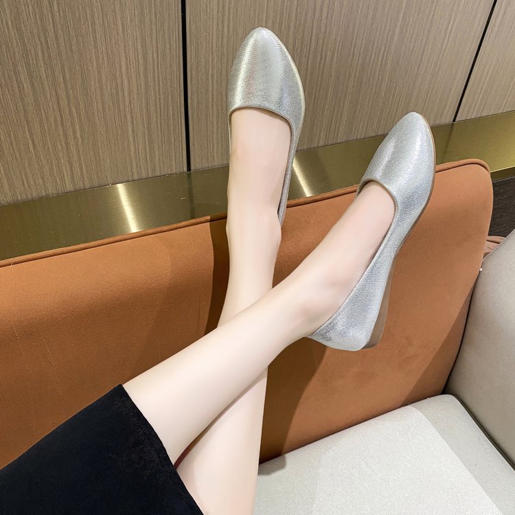 Damen elegante Ballerinas mit schimmerndem Obermaterial R&B