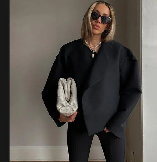 Damen Oversized Couture-Jacke mit strukturiertem Schnitt R&B