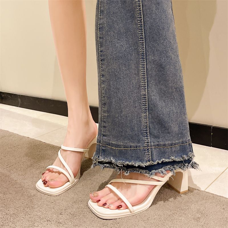 Damen elegante Sandaletten mit schickem Blockabsatz und feinen Riemchen R&B