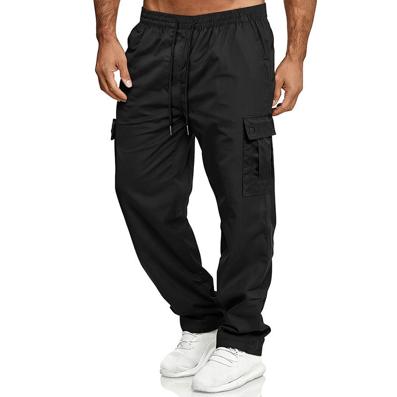 Herren nan lockere Cargo-Hose mit elastischem Bund und Kordelzug R&B